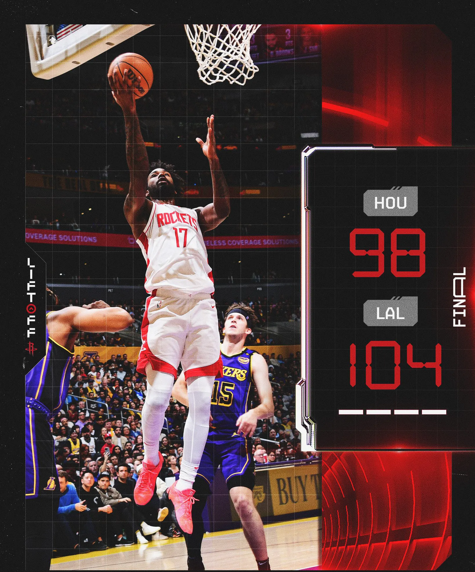 火箭客场惨败湖人,遭遇两连败 火箭客场惨败湖人,遭遇两连败